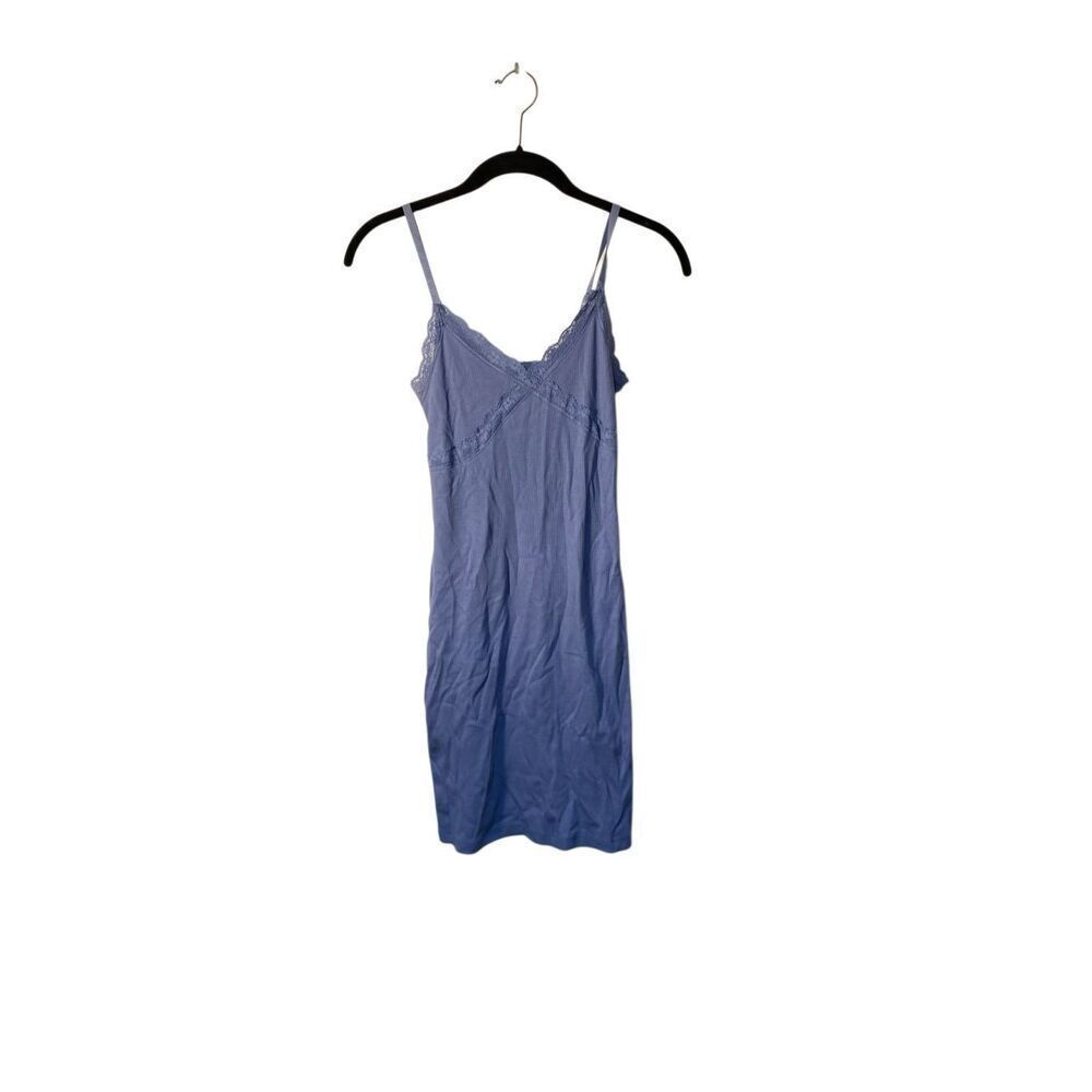 Ambience women’s blue ribbon lease trimmed slip dress small